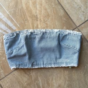 OFF-WHITE c/o Virgil Abloh denim crop top